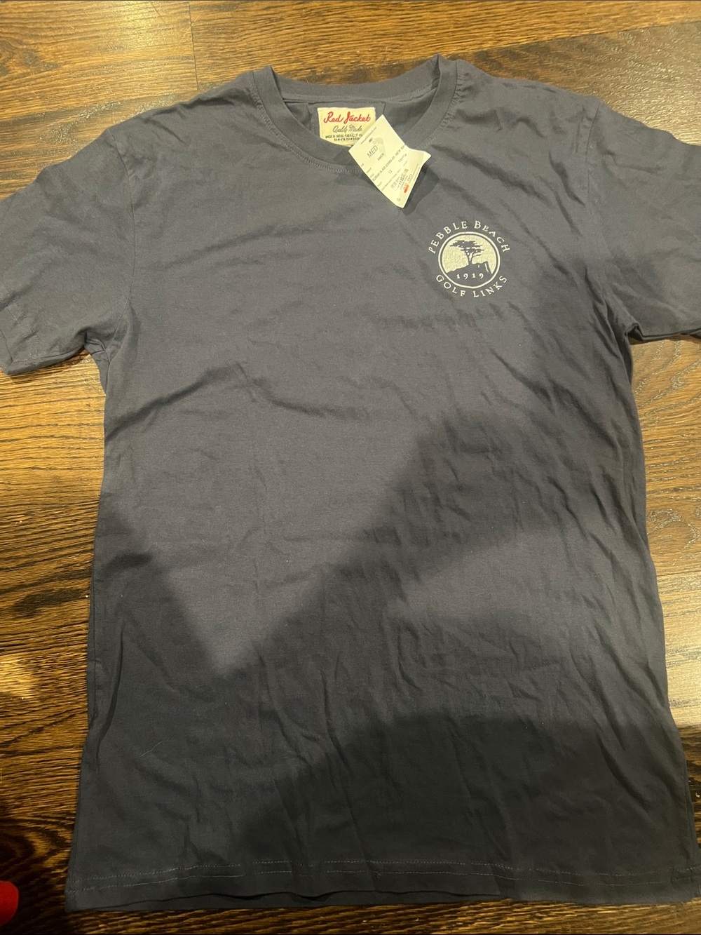 Red Jacket Navy Pebble Beach Golf Logo Short Sleeve Tee